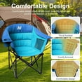 thumbnail image 6 of ABORON Oversized Padded Camping Chair, Outdoor 2-Pack Folding Chair for Couple, Fully Padded Patio Chair Portable Heavy Duty Arm Chairs with Side Pockets, Cup Holder for Picnic, Fishing, Backpacking, 6 of 6