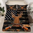 thumbnail image 2 of jejeloiu Wild Military Camo Bed Sheets,Jungle Deer Hunting King Sheets For Kids 4 Pieces, 2 of 7
