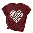 thumbnail image 2 of LEBONYARD Plus Size Tops for Women,Summer Tops for Women 2024 new trendy,Fashion Women Valentine's Day Print Short Sleeve T-shirt Novelty Graphic Tops Red S, 2 of 3