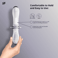 thumbnail image 3 of Satisfyer Double Crystal | Glass Dildo | Hot & Cold Temperature Play | Double-Ended| 2 Textured Shafts | Vaginal, Clitoral and Anal Stimulation | Unisex (Transparent), 3 of 5