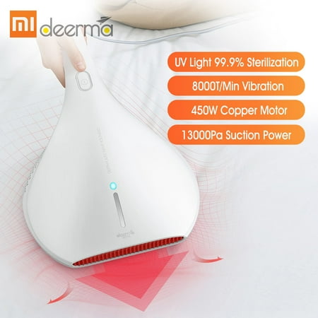 Xiaomi Deerma Vacuum Cleaner Mite Dust Remover Electric Handheld Anti-Dust HEPA UV Mites Kill Controller 13000Pa Cleaning Machine for Bed Pillow Sofa CM810 (Best Way To Clean Couch Pillows)