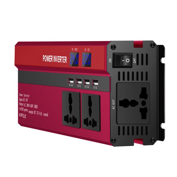 Inversor De Corriente Para Automóvil De 5000 W Led Dc 12V A Ac 220V Convertidor De Onda Sinusoidal Simulada Con 4 Interfaces Usb Scienceny VI008693-03