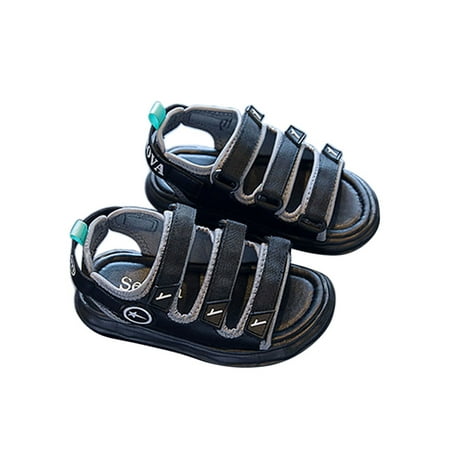 

Sanviglor Unisex Flat Sandals Ankle Strap Summer Sandal Open Toe Casual Shoes Outdoor Comfort Lightweight Fashion Beach Black 11.5C