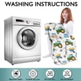 thumbnail image 6 of Wearable Oversized Blanket,Cartoon Tractors Wheelbarrows White Pattern Wearable Blanket Hoodie for Adults,Cozy Hooded Blankets with Super Pockets,Super Warm Fuzzy Pullover for Women & Men, 6 of 6