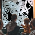 thumbnail image 3 of Pegatina electrostática para ventana de Halloween, fantasma gigante, monstruo, fantasma, sombra, bruja, murciélago de la muerte, esqueleto, Helloween, decoración de fiesta, 3 of 4