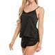 thumbnail image 3 of Conjunto de ropa de dormir para mujer Encantador chaleco con cuello en V, pantalones cortos, camisón, negro, XXL Jumpingount XX000231-42, 3 of 7