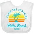 thumbnail image 3 of Inktastic Summer Enjoy the Sunshine Palm Beach Florida in Blue Boys or Girls Baby Bib, 3 of 4