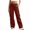Wine, variant on Womens Pants Elastic Waist Drawstring Casual Solid Color Sports Multi-Pocket Work Sweatpants Dark Gray S