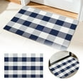 thumbnail image 2 of Front Porch Rug Blue And White Checkered Outdoor Rug Washable Holiday Layered Doormat Welcome Mat Entrance Bedroom Living Room. Fuzzy Rugs for Bedroom Soft Throws And Blankets Warm Lightweight Blanket, 2 of 6