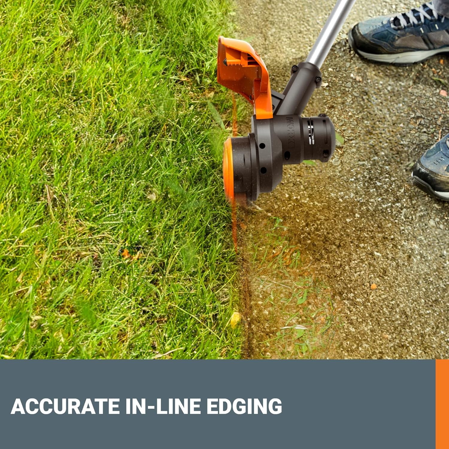Worx WG183 40V PowerShare Cordless 13" Grass and Weed String Trimmer and Edger with Battery and Charger
