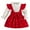 B-Red, variant on mgoYE My 1st Christmas Baby Girl Outfits Letter Embroidery Romper Plaid Suspender Skirts Headband Set(Wine,0-3 Months)