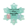 thumbnail image 3 of RotHome True Friendship Sea Glass Ornament for Christmas Tree, Stunning Snowflake Design with Handcrafted Coastal Glass Art for Best Friends, 1 Piece, 3 of 10