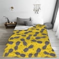 thumbnail image 5 of Pofeuu Summer Pineapple Print Ultra-Soft Micro Fleece Blanket,for Bed Or Sofa,All Season Throw Blankets Flannel Blanket-60"x50", 5 of 7