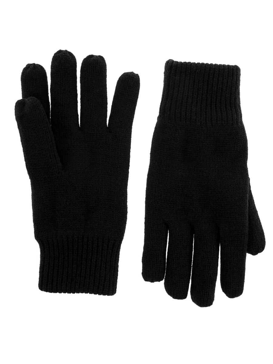 China NWT 50 STAR THE BIG STRETCH Mens Fits All Sizes Knit Black Gloves 