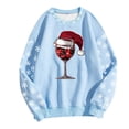 thumbnail image 4 of WILLBEST Chandail à Capuche Graphique de Noël pour Femmes Col Rond Chandail Col Rond Chandail en Molleton Imprimé Festif Haut Décontracté cowboys, 4 of 4