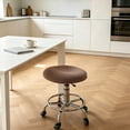 thumbnail image 4 of Dongrere Stretch Bar Stool Seat Cover, Striped Round Cushion, Anti-Slip Chair Cover for Bar Kitchen Living Room Use, Coffee, 4 of 6