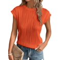 thumbnail image 1 of Blusa para Mujer PRETTYGARDEN con Mangas de Capucha Texturizada Naranja M, 1 of 9