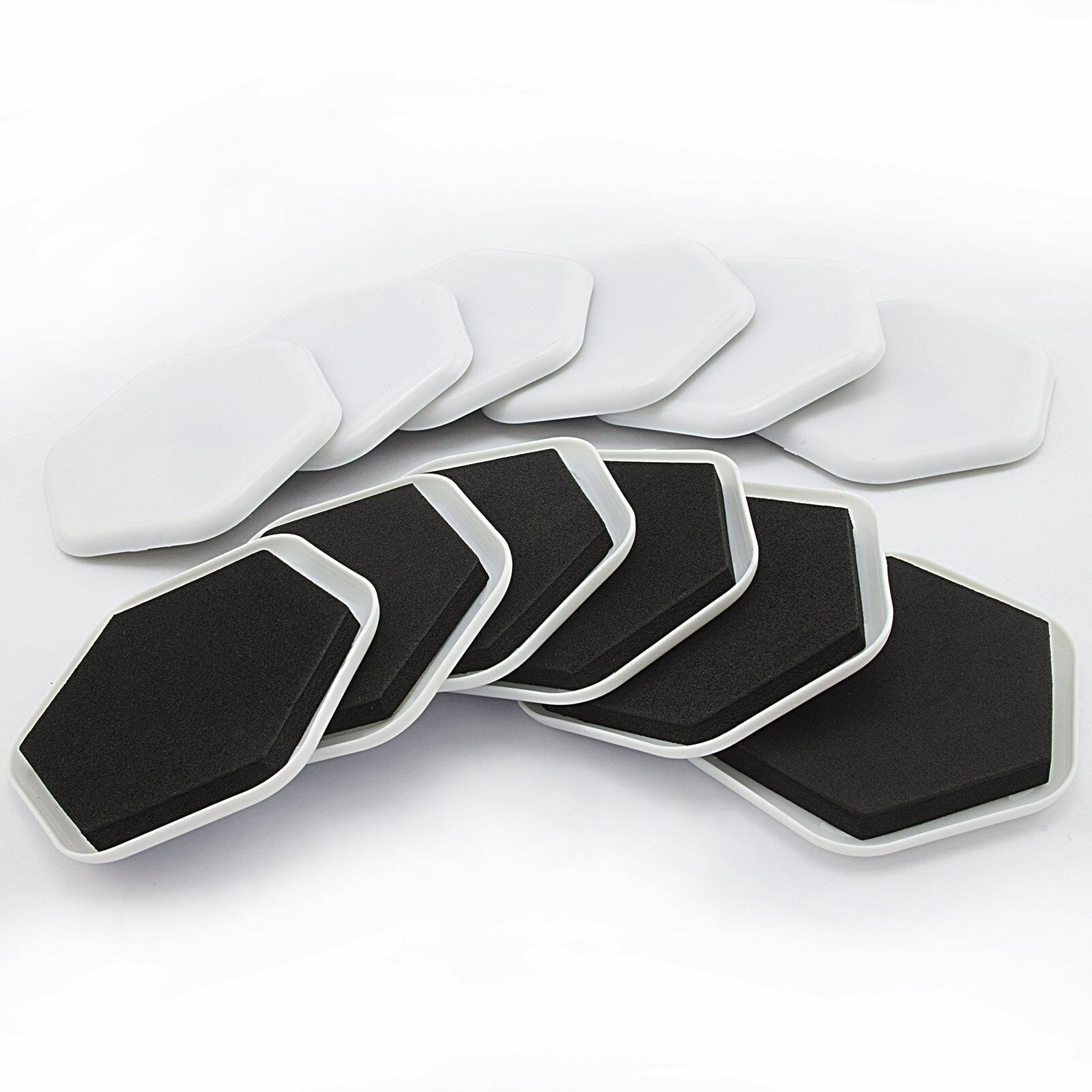 12 PACK LARGE FURNITURE MOVING SLIDERS PADS Carpet Felt Gliders Feet