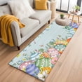 thumbnail image 2 of Easter Eggs Area Rugs Collection 2'x6', Spring Botanical Flowers Eucalyptus Leaf Wood Non Slip Indoor Rectangle Throw Runner Rug Floor Mat Carpet for Living Room Dining Table Bedroom Nursery, 2 of 9