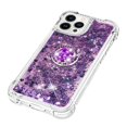 thumbnail image 4 of Funda para iPhone 14 Pro con Brillo Líquido Flotante, Purpurina, Parachoques y Anillo Giratorio Soporte, 4 of 5