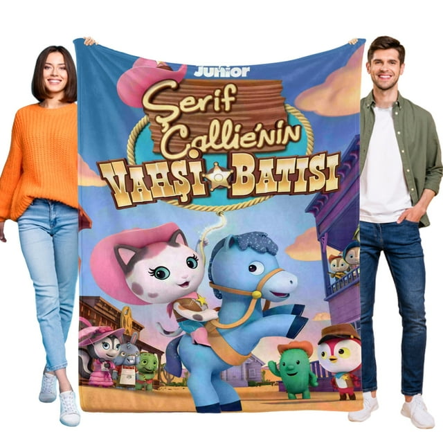 Sheriff Callie y el Salvaje Oeste anti-pilling, suave, ligera, esponjosa y acogedora de lujo para hogar y cocina – Perfecta para niños y adultos,120X80cm