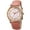 Two Tone/Rose Gold and Stainless Steel, variant on Women's Quartz Diamond Beige Leather Strap Watch