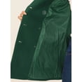 thumbnail image 5 of INSPIRE CHIC Women's Pea Coat Double-Breasted Notch Lapel Mid-Thigh Winter Coat L Army Green, 5 of 6