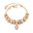 thumbnail image 1 of Pulsera de cuentas europeas doradas con agujeros grandes (DIY), 1 of 5