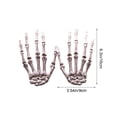 thumbnail image 2 of Halloween Skeleton Hands Decorations, 2 Pack Plastic Skeleton Hand Prop for Spooky House, Spooky Bone Decorations for Halloween Party, Scary Skeleton Claws for Indoor Outdoor Holiday Decor, 2 of 7