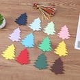 thumbnail image 4 of CIMAXIC christmas 240pcs Christmas Tree Shaped Labels Cartoon 12 Colour Hanging Tag Christmas Themed Gift Labels Kraft Paper Hanging Tags for Home Office with 240pcs Silk Ribbon, 4 of 5
