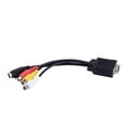 thumbnail image 2 of VGA SVGA TO S-Video 3 RCA Composite AV TV Out Converter Adapter Cable PC Cord Standard Sub-D VGA Input, 2 of 5