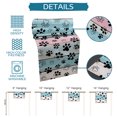 thumbnail image 6 of Blue Pink Dog Paws Prints Table Runner 108 Inches Long - Farmhouse Beige Wood Kitchen Dining Burlap Linen Tablerunner for Small/Round/Square/Wedding/Coffee/Dining Table Party Home Décor 13 x 108, 6 of 8
