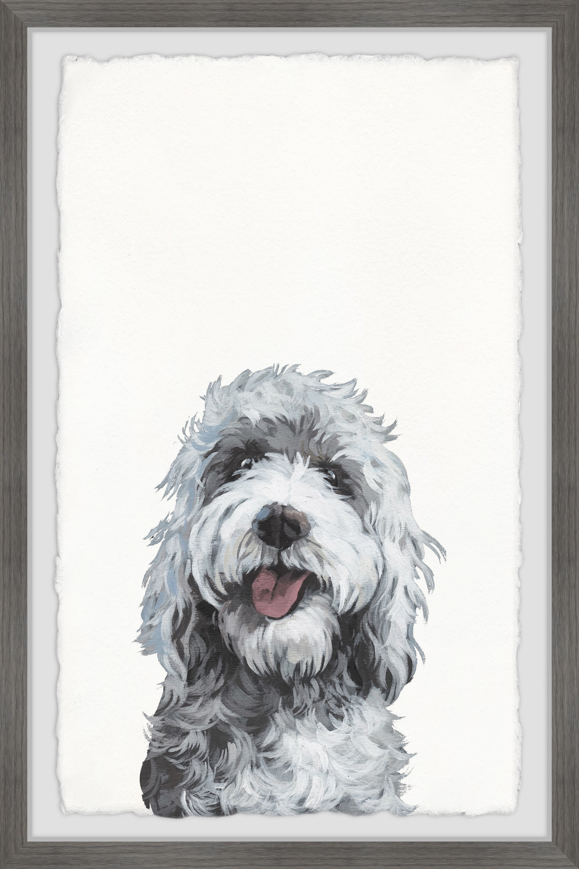 Marmont Hill "Furr in White" Framed Painting Print