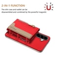 thumbnail image 2 of Decase Removable 2-in-1 Magnetic Wallet Case Compatible with Samsung Galaxy A36 5G,PU Leather Flip Cover with RFID Blocking,6 Card & Cash Slots,Shockproof Anti-Scratch PC+TPU Back Cover,Red, 2 of 12