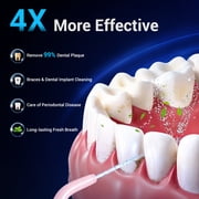 MySmile LP211 Portable Water Flosser Cordless for Teeth Braces, Electric Water Dental Flossers, Oral Irrigator, IPX7 Waterproof, 5 Modes, 8 Jet Tips, 260ml Tank, 1 Travel Bag, Pink