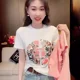 thumbnail image 3 of Elegante camiseta de manga corta con cuello redondo y bordado estilo chino para mujer, nueva llegada de verano 2024, camisa pequeña con botones, 3 of 4