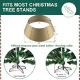 thumbnail image 2 of TKYHRMAS 28" Christmas Tree Collar, Metal Christmas Tree Collar Skirt Base Stand Protection from Pets, Holiday Decoration for Real or Artificial Trees, Cord Cut-Out Design, Easy Set Up - Gold, 2 of 7