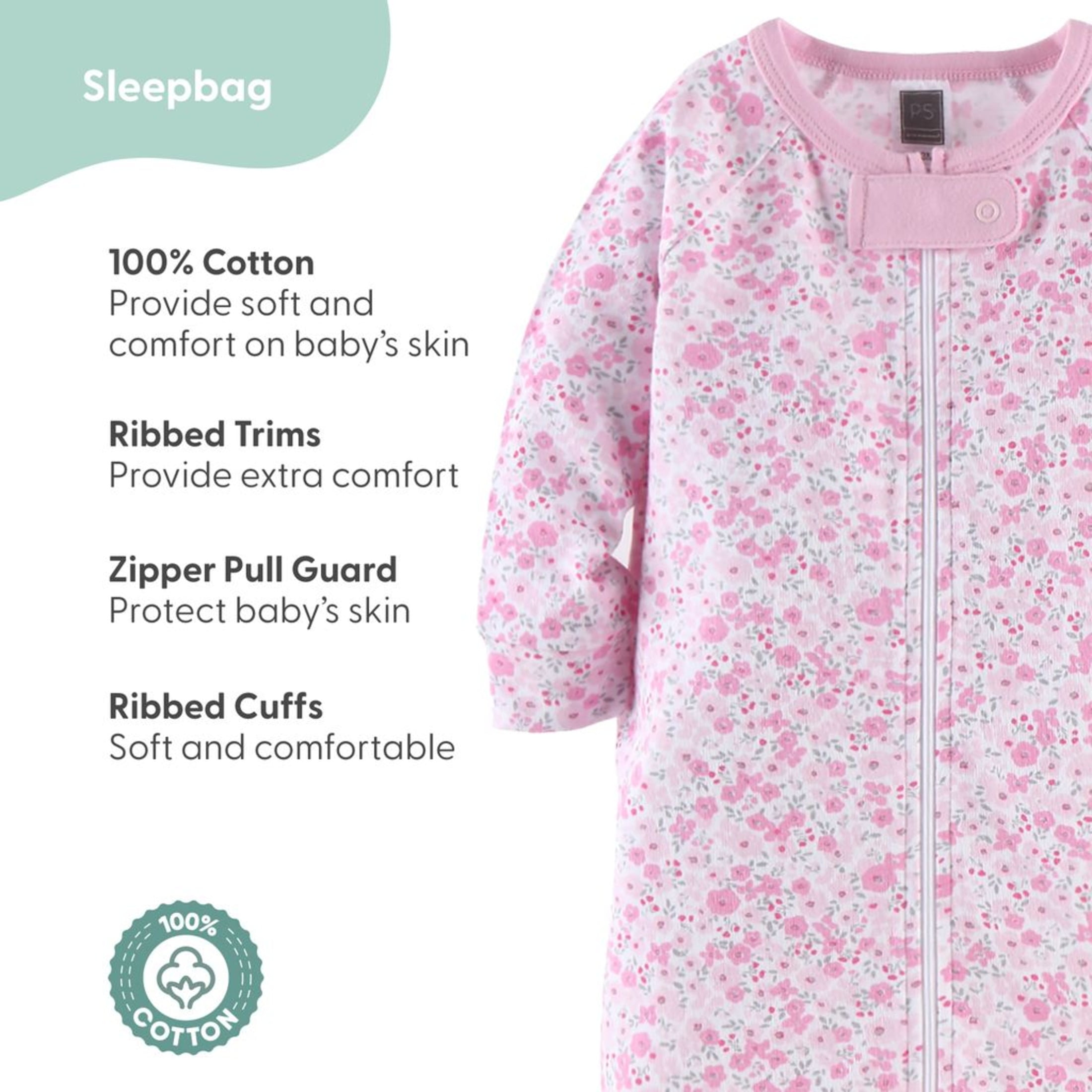 The Peanutshell Newborn Layette Gift Set for Baby Girls, 23 Essential Pieces, Pink Floral Love, 0-3 Months