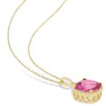 thumbnail image 3 of Everly Women's Topaz and Sapphire Yellow Gold Plated Necklace, 3 of 6