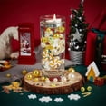 thumbnail image 5 of 173PCS Christmas Vase Filled with Pearls Yellow Candle Filled Plastic Pearls Candy Canes and Snowflake Polymer Clay and Flat Round Christmas Trees for Candle Vase Christmas Decorations, 5 of 6