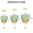 thumbnail image 3 of FIASON 3 Pack 9/10/12 Inch Green & Brown Self-Watering Plant Pots, Indoor Outdoor Garden Planters with Drainage Holes, Watering Lip & Removable Saucer for Flowers & House Plants, 3 of 10