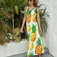thumbnail image 3 of Lunarable Pineapple Pattern Design Sleeveless Dress Summer Clothes for Women Women's Clothing 2025, 3 of 7