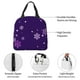thumbnail image 4 of Easygdp Crystal Purple Snowflake Bolsa Térmica Premium - Tela Oxford Impermeable, Gran Capacidad, Bolsillo Frontal, Unisex para Trabajo, Escuela, Actividades al Aire Libre y Picnics, 4 of 8