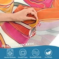 thumbnail image 5 of Yayeee Kitchen Curtains Tier Set of 2 Light Filtering 57"x24" Over Sink Window Panels, Orange Hand Drawn Floral, 5 of 7