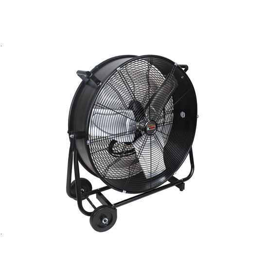 K Tool High Velocity 24 Inch Heavy Duty Fan, 2 Speed for Industrial Residential, 6940 Max, Black