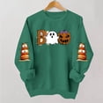 thumbnail image 2 of Jsaierl Womens Halloween Sweatshirts Cute Graphic Pullovers Vintage Going Out Round Neck Long Sleeve Sweater Tops Halloween Clothes, Sizes S-2XL, 2 of 6