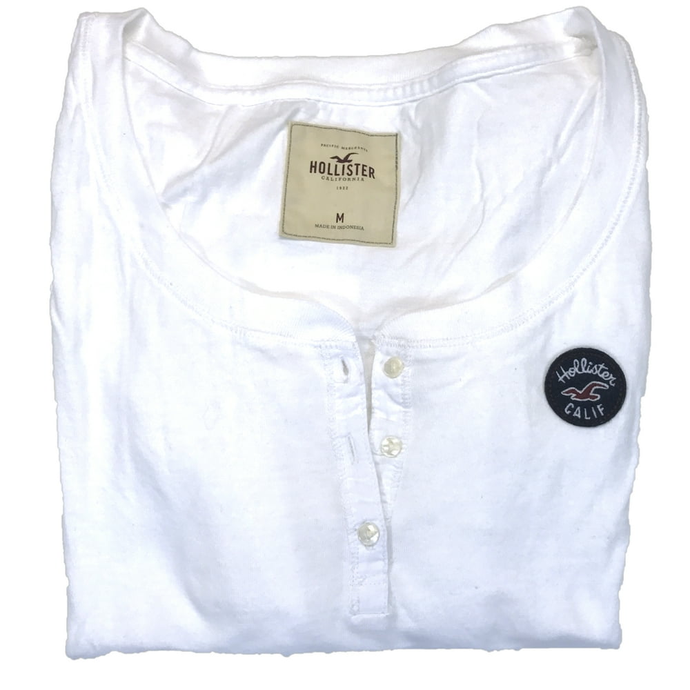 Hollister - Hollister Women's Henley T-shirt Easy Fit - Walmart.com - Walmart.com