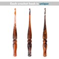 thumbnail image 2 of Ommi Ergonomic Handle Crochet Hooks | Handcrafted 7’’ Orange & Black Swirl Crochet Hook | Knitting Needle, Craft Yarn Weave | Best Gift! (Orange & Black, 6.5 mm), 2 of 7