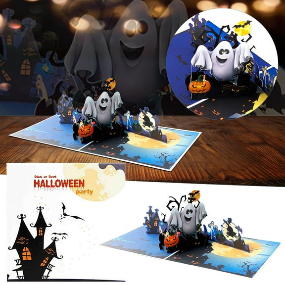 Halloween Up Card Greeting Celebration for Kids - Scary Cards Featuring Pumpkins for Exciting Gatherings