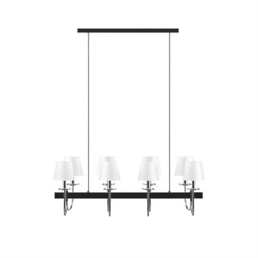Hampton Hill Fairmount 8 Light Chandelier in Black and Silver Finish FB150-1169